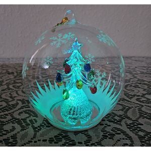 Vintage Soreele LED Lighted Glass Decorative Christmas Tree Globe